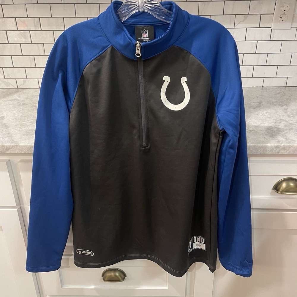 Indianapolis NFL Colts Pullover‎ Mens Medium Blue 1/4 Zip  Long Sleeve Shirt